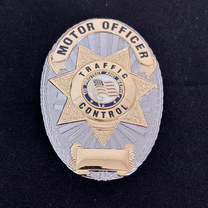 To Protect And Serve Traffic Control Motor Officer Badge Replica Movie Props