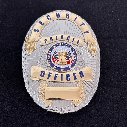 Liberty &amp; Justice For All Sicherheitsbeamter Private Badge Replik Filmrequisiten