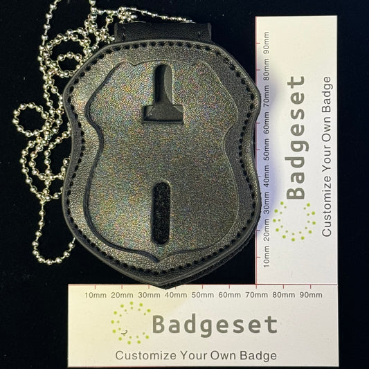 Ausweishalter aus hochwertigem Leder mit eingelassenem Design für Ausweise der US-Bundespolizei