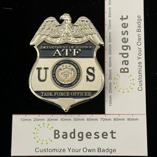 Replik des Offiziersabzeichens der US ATF TFO Task Force: Hochwertige Filmrequisite