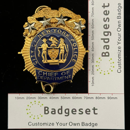 NYPD New York Polizeiabzeichen Replik, Filmrequisiten, 4 Sterne