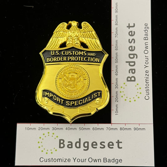 US Import Specialist Badge CBP Replika Filmrequisiten
