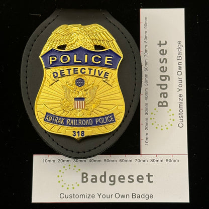 APD Railroad Detective Police Badge Replica Movie Props With #318