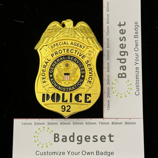 Special Agent Federal Protective Service Polizeiabzeichen Replik Filmrequisiten mit 92