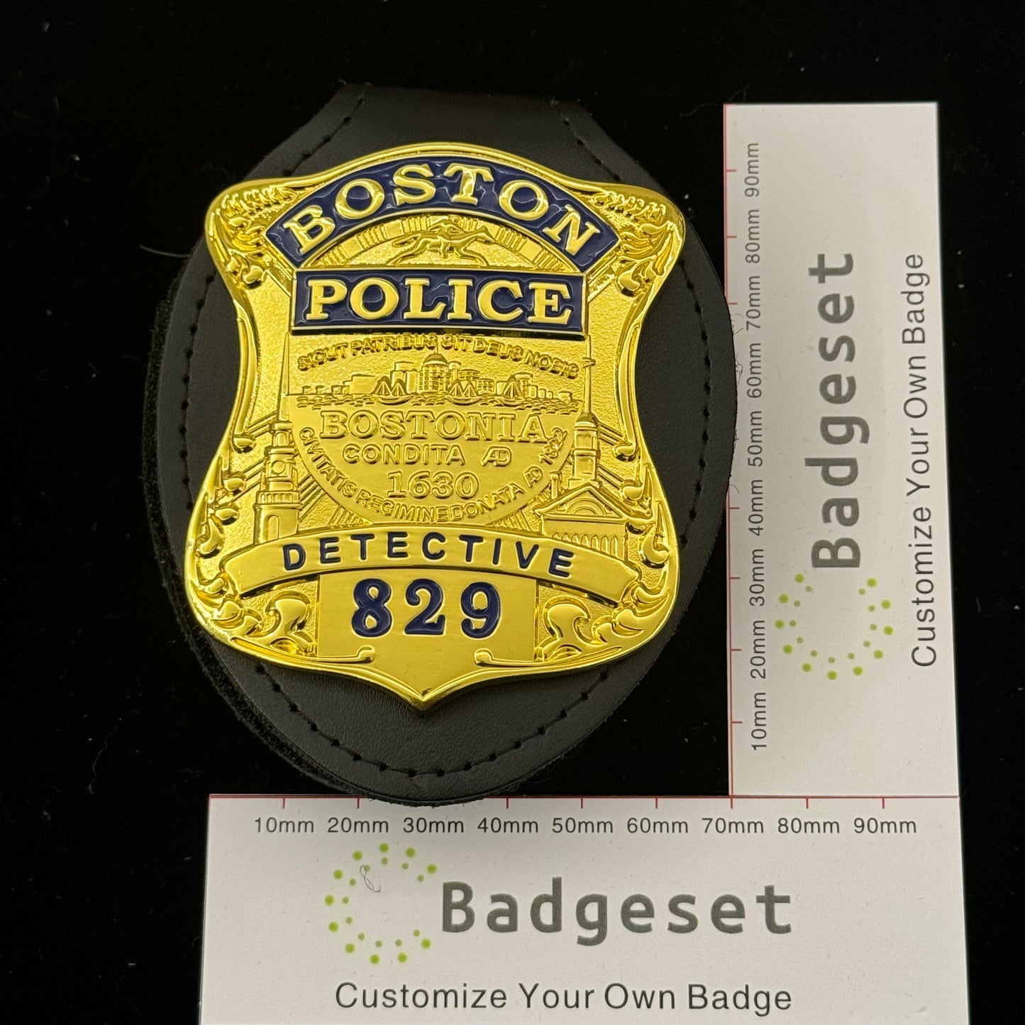 Boston Police Detective Badge With Number 829