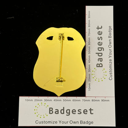 Réplica de Placa de Agente Especial de ICE de EE. UU. Accesorios de Cine Número Personalizable