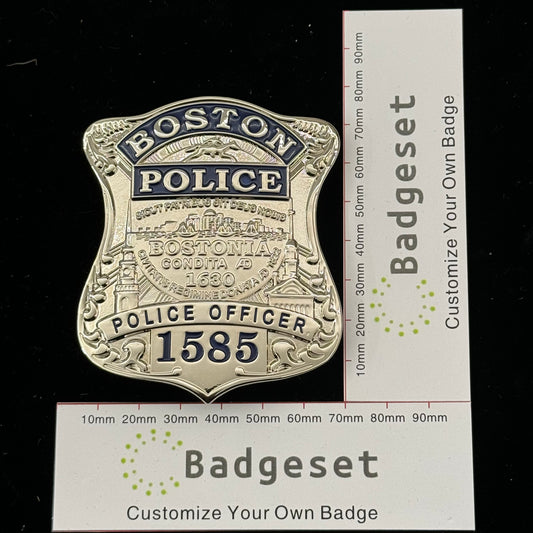 Boston Police Officer Filmrequisiten Abzeichen Abzeichen mit Nummer 1585