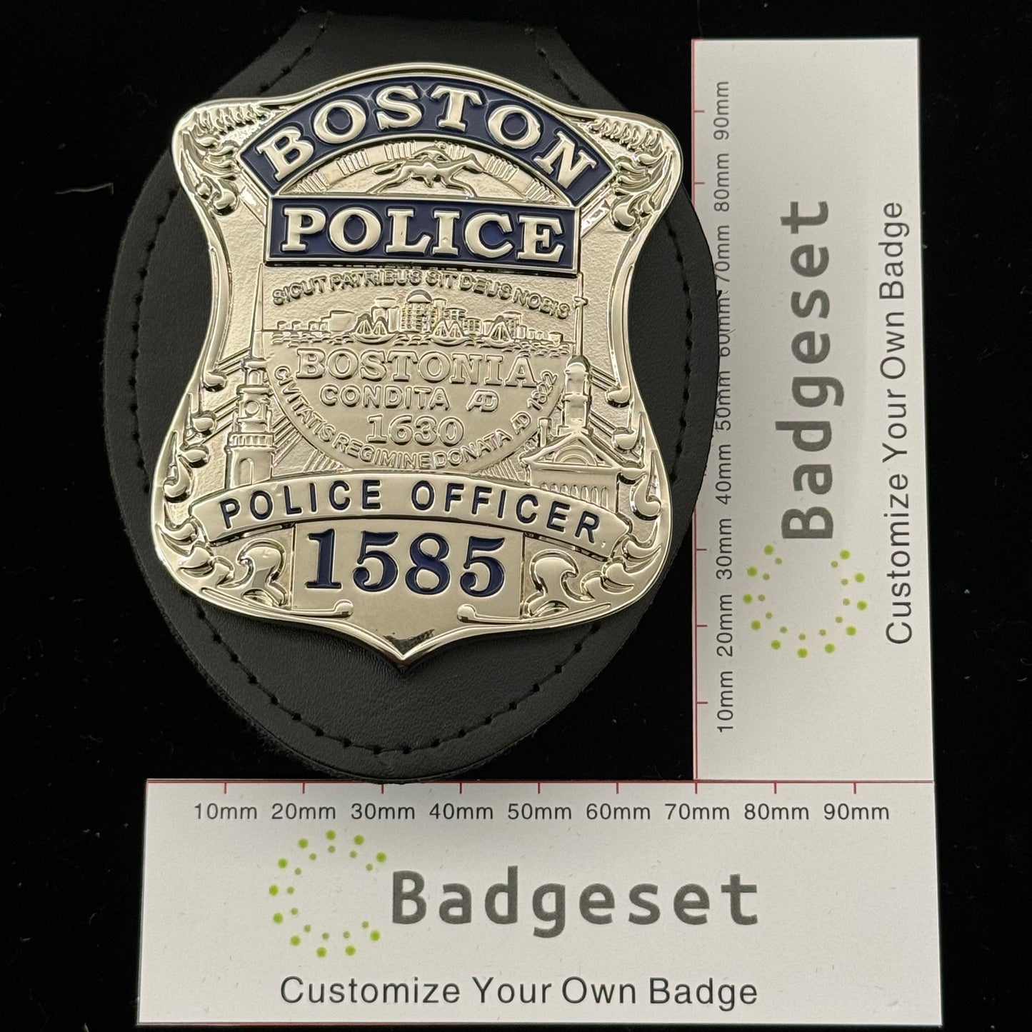 Boston Police Officer Movie Props Badge Badge With Number 1585