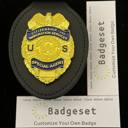 Personalisierbare Abzeichen für Filmrequisiten der US-Einwanderungsbehörde