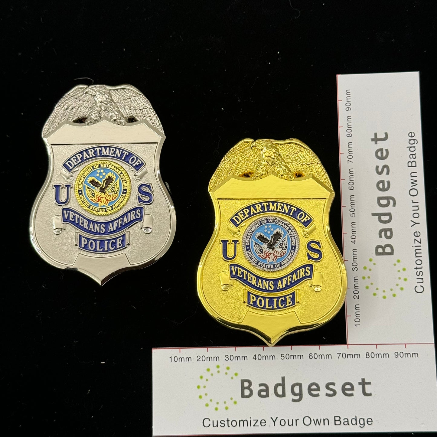 US Department of Veterans Affair Polizeiabzeichen Replik Film Requisiten anpassbar