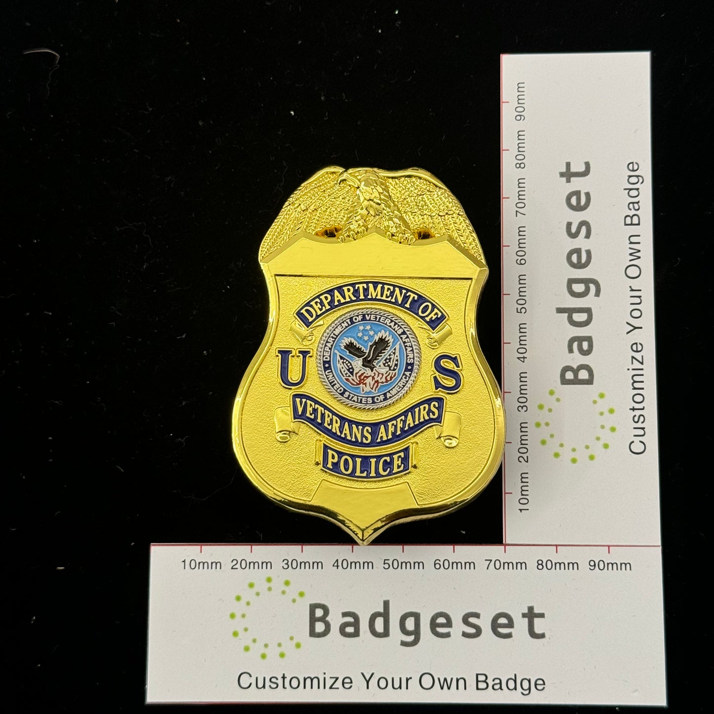 US Department of Veterans Affair Polizeiabzeichen Replik Film Requisiten anpassbar