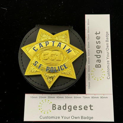CAPTAIN S.F.POLICE BADGE Movie prop badges