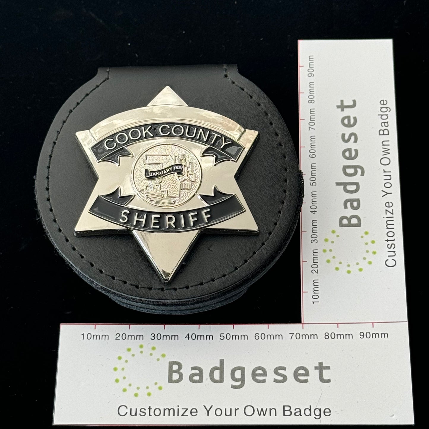 CCSO Cook County Sheriff Star Gold Badge Customizable Number Moive Props
