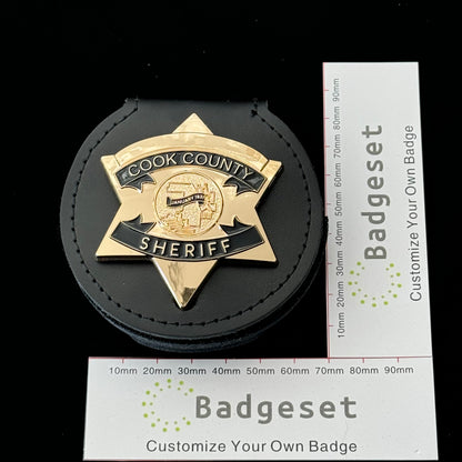 CCSO Cook County Sheriff Star Gold Badge Customizable Number Moive Props