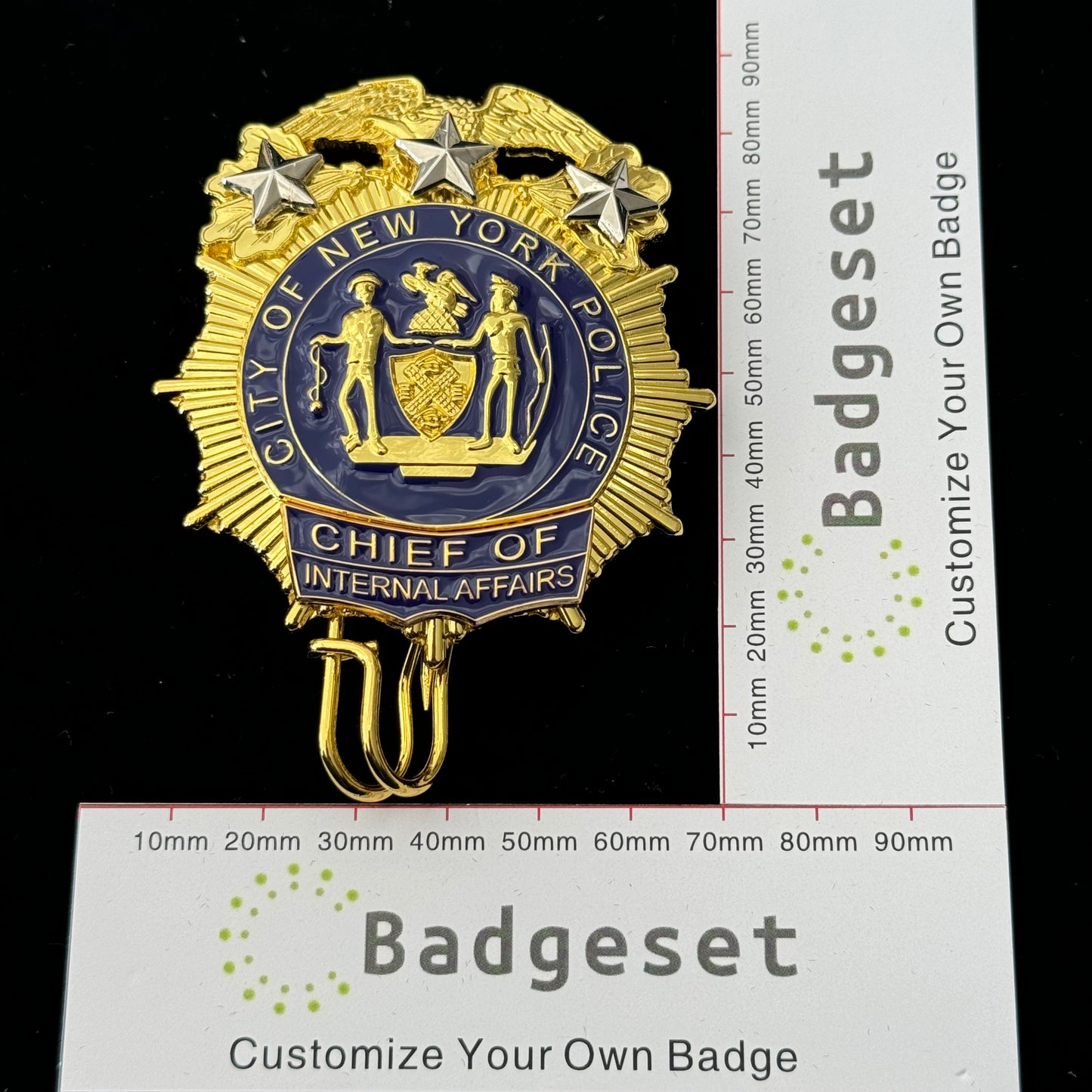 US New York Police Chief of Internal Affairs Abzeichen Filmrequisiten 
