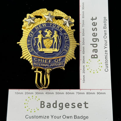 US New York Police Chief of Internal Affairs Abzeichen Filmrequisiten 