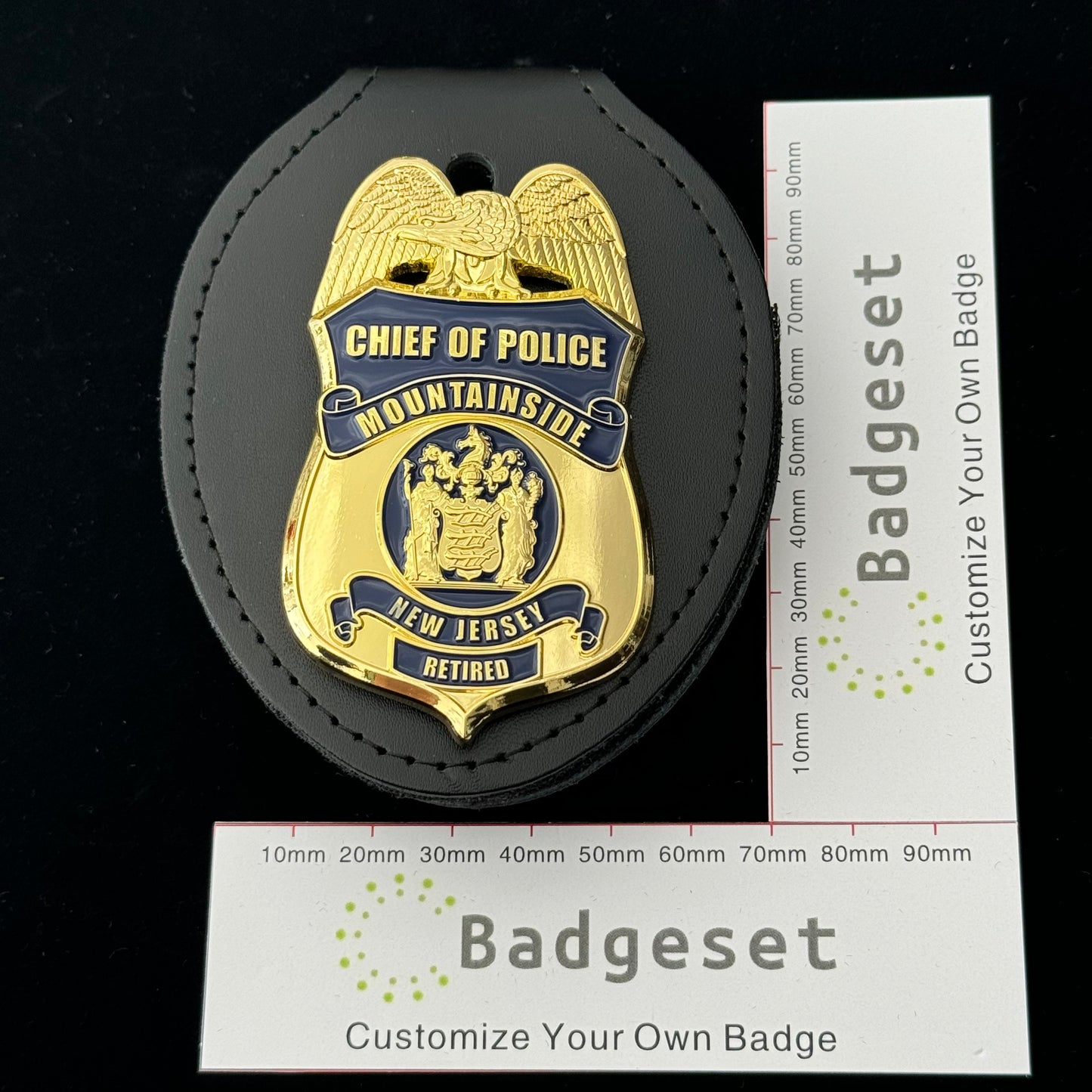 New Jersey Mountain Side Pensionierter Polizeichef Replik Film Requisiten Personalisierbares Anstecker