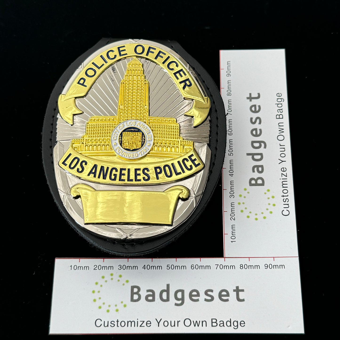 LAPD Los Angeles Polizei Büro Abzeichen anpassbare Nummer