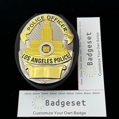 LAPD Los Angeles Polizei Büro Abzeichen anpassbare Nummer