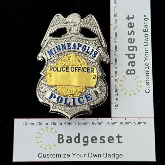 US MPD Minneapolis Polizeioffizier Abzeichen Replik Film Requisiten anpassen