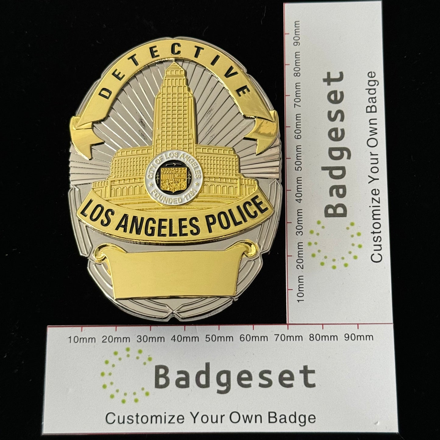 LAPD Los Angeles Detective Police Office Badge Anpassbare Nummer