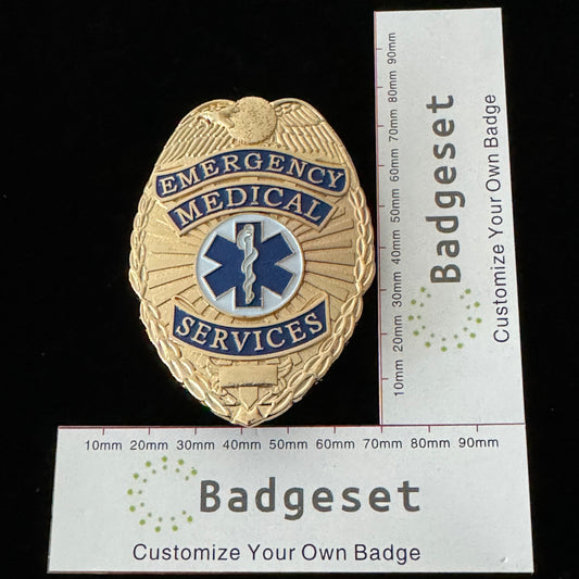 Réplica de insignia de servicios médicos de emergencia, utilería de película, número personalizable
