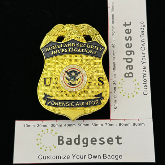 US Homeland Security Investigations Forensic Auditor HSI Replika Filmrequisiten Abzeichen