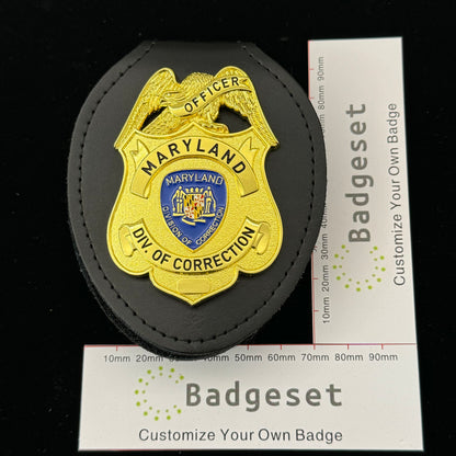 USMaryland Div.of Correction Officer Replik Film Requisiten Anpassbares Abzeichen