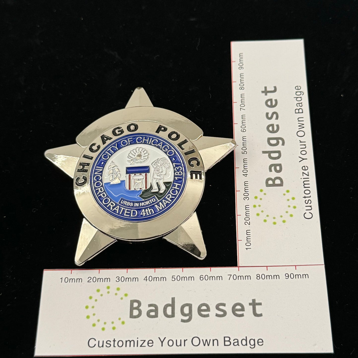 Chicago Police Officer CPD Badge Anpassbare Nummer