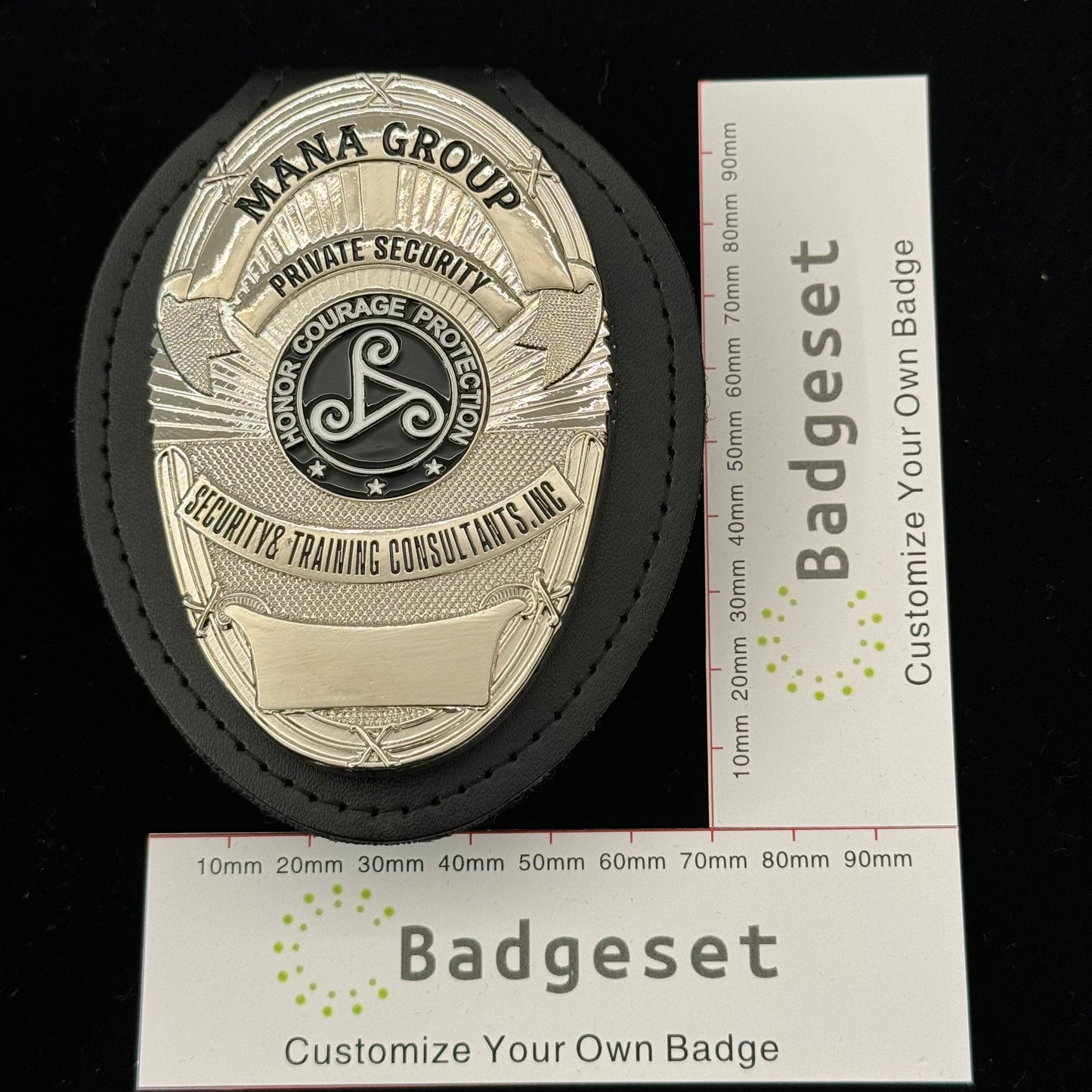 MANA GROUP Security Traininc Consultants.Inc badge Movie Props Customize Number