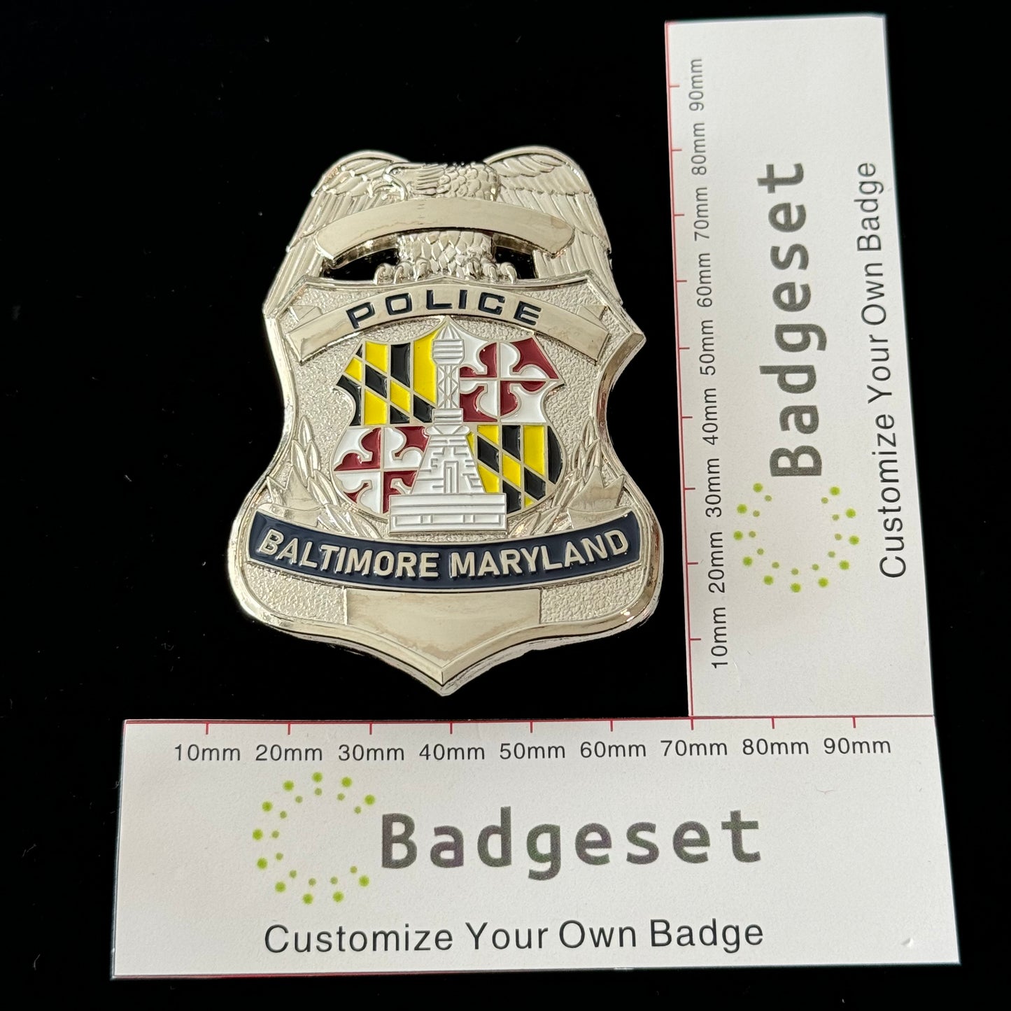 Baltimore Maryland Police Badge Customizable Replica Movie Props