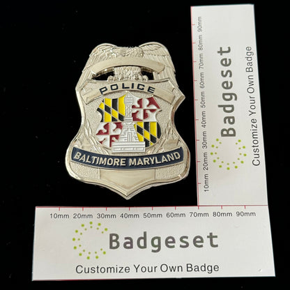 Baltimore Maryland Police Badge Customizable Replica Movie Props