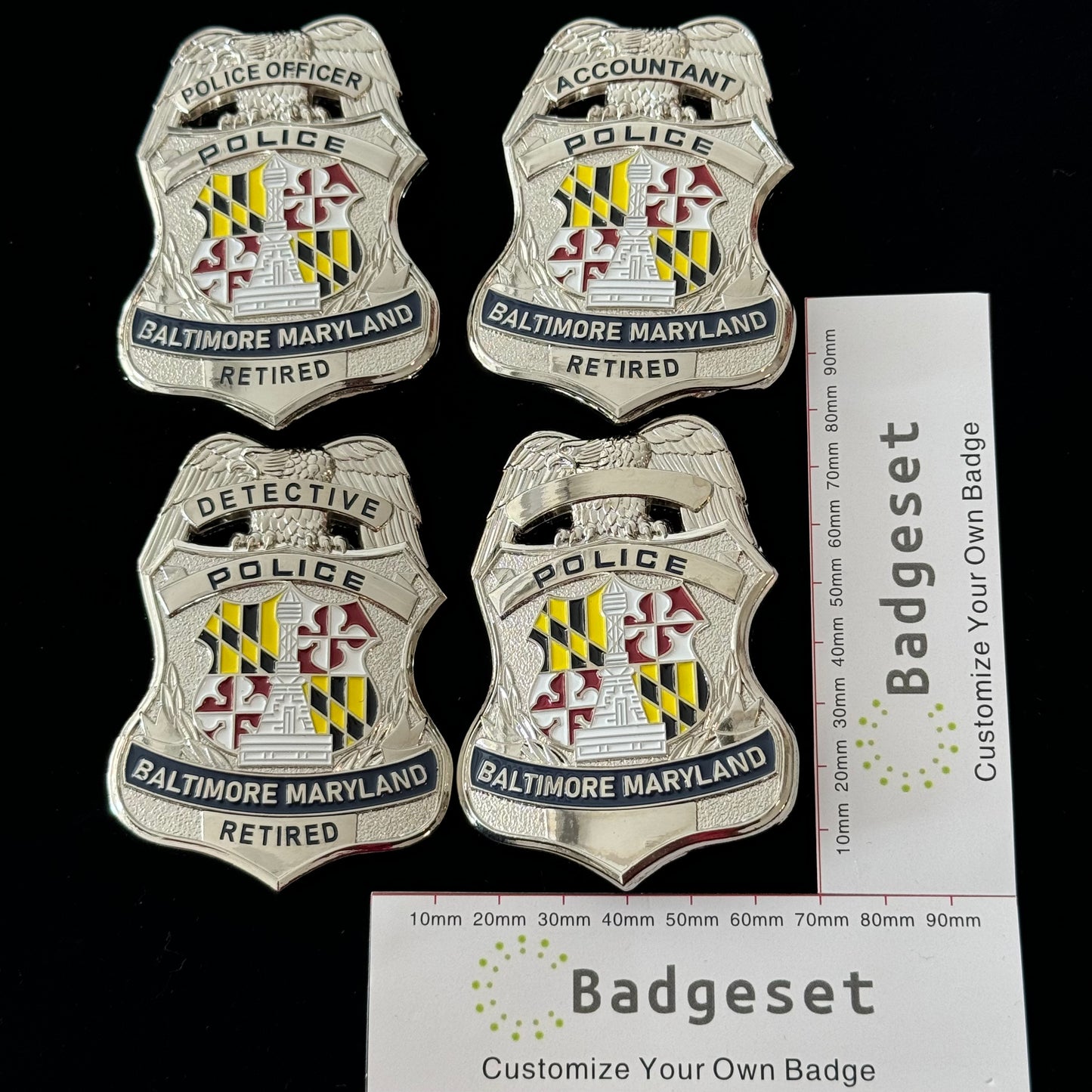 Baltimore Maryland Police Badge Customizable Replica Movie Props