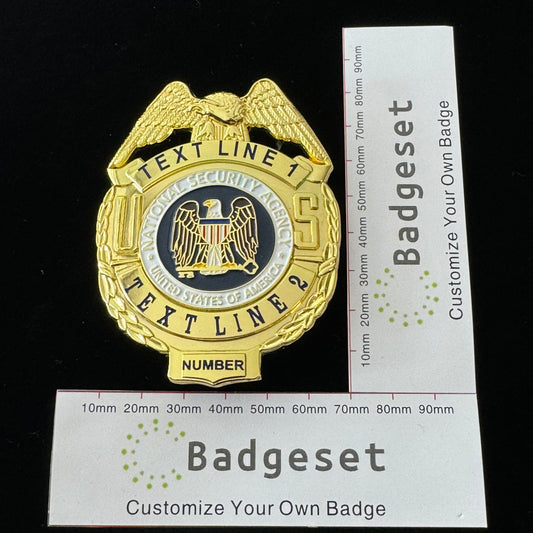 Accesorios de película de réplica de la placa de identificación y número personalizables de la NSA de EE. UU.