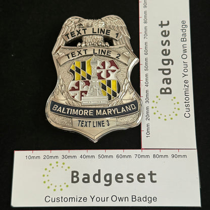 Baltimore Maryland Réplicas Personalizables de Insignias de Películas
