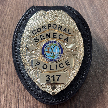 Police badge holder black-BH01