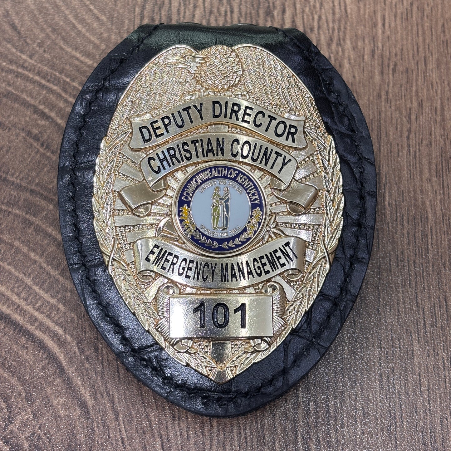 Police badge holder black-BH13