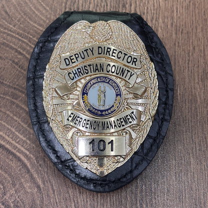 Police badge holder black-BH13
