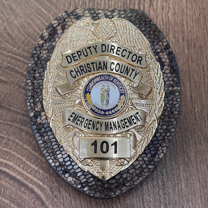 Police badge holder black-BH14