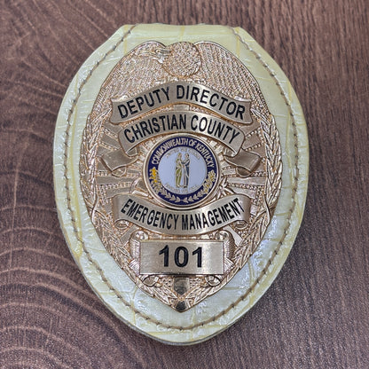 Police badge holder black-BH16