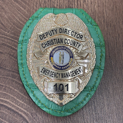 Police badge holder black-BH12