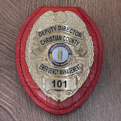 Police badge holder black-BH11