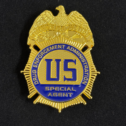Réplica de la insignia de agente especial SP de la DEA de EE. UU., utilería de película