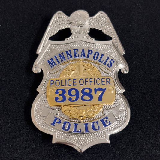 US MPD Minneapolis Polizeiabzeichen Replik Filmrequisiten Nr. 3987