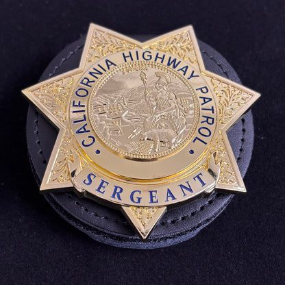 US CHP Sergeant Badge Replica Movie Props Customizable Number
