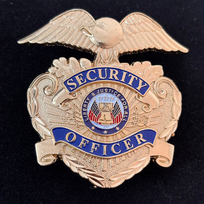 Liberty & Justice For All Security Officer Badge Replica Movie Props Customizable number