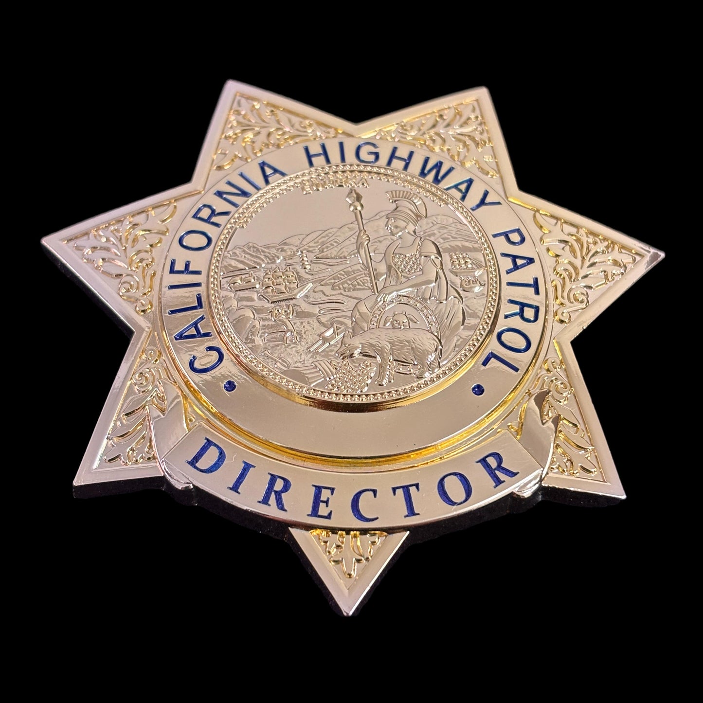 US CHP Director Badge Replica Movie Props Customizable Number