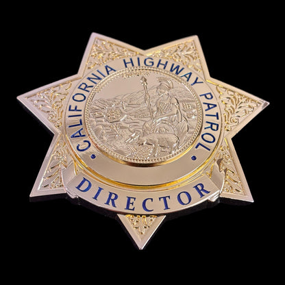 US CHP Director Badge Replica Movie Props Customizable Number