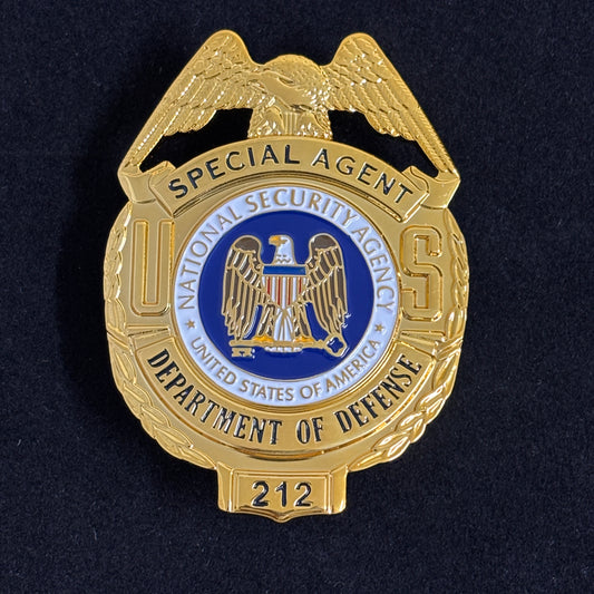 Réplica de la insignia de agente especial del Departamento de Defensa de EE. UU. (accesorios de película) 212