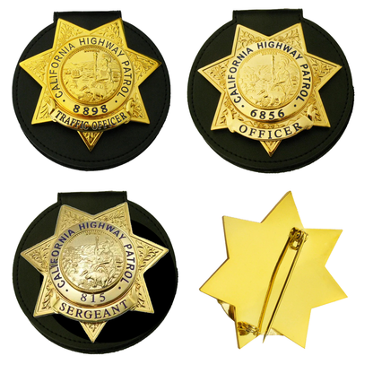 US CHP California Highway Patrol Badge Set Replica Movie Props